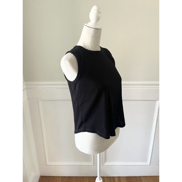 P.J. Salvage XS Black Ribbed Relaxed Fit Tank Top - Picture 2 of 4